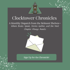 small graphic for the library newsletter titled the clockwork chronicles